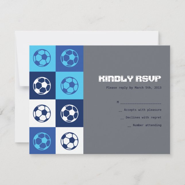 Tarjeta de respuesta de Guay SOCCER Bar Bat Mitzva (Anverso)