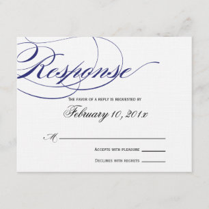 Tarjeta de respuesta de guión elegante - Armada