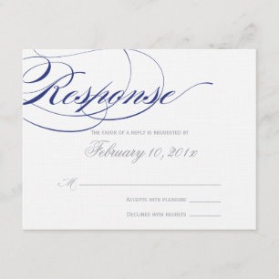 Tarjeta de respuesta de guión elegante - Armada