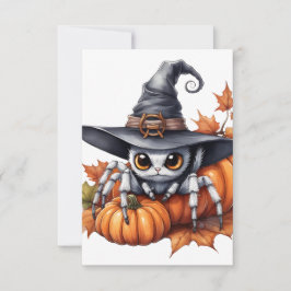 Tarjeta de respuesta de Halloween de personalizabl