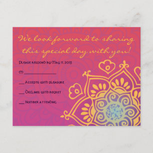 Tarjeta de respuesta de HAMSA HAND Red Naranja Bat