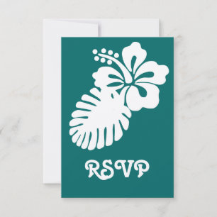 Tarjeta de respuesta de Hibisco Tropical en Turque