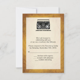 Tarjeta de respuesta de Hip Hop Bar Mitzvah RSVP