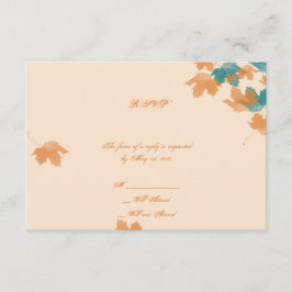 Tarjeta de respuesta de hoja de arce de otoño de n