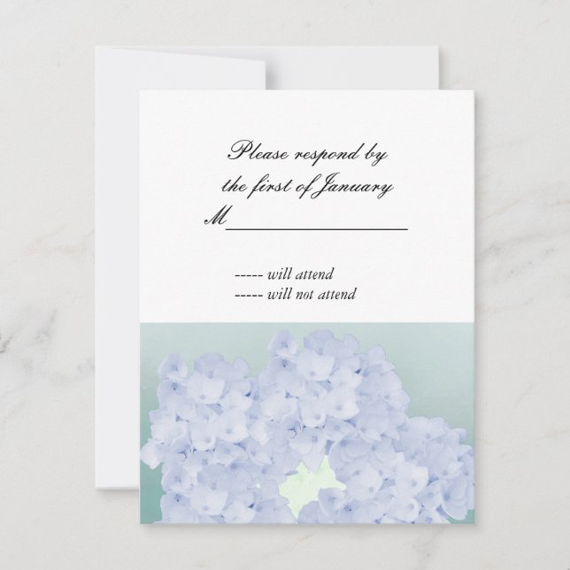 Tarjeta de respuesta de Hortensia Apenas Azul (Anverso)