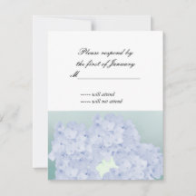 Tarjeta de respuesta de Hortensia Apenas Azul