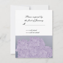 Tarjeta de respuesta de Hortensia Lavanda Ligera