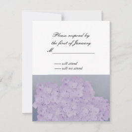 Tarjeta de respuesta de Hortensia Lavanda Ligera
