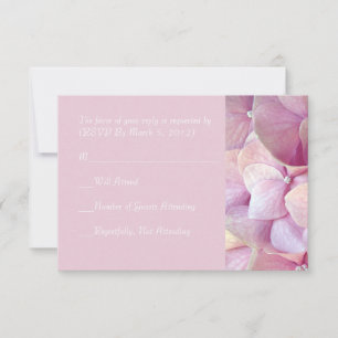 tarjeta de respuesta de Hortensia Pink Beauty