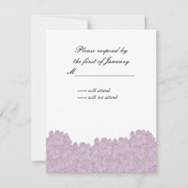 Tarjeta de respuesta de Hortensia Rosa Sonrojado