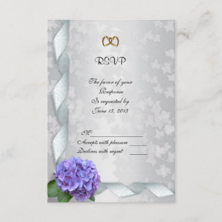 Tarjeta de respuesta de Hydrangea