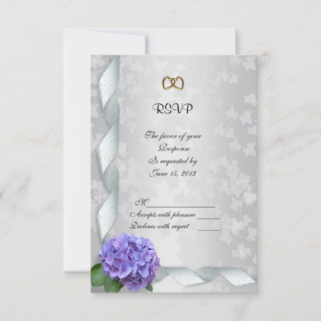 Tarjeta de respuesta de Hydrangea (Anverso)