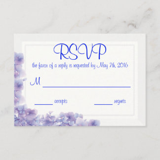 Tarjeta de respuesta de Hydrangea