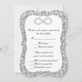 Tarjeta de respuesta de infinito de diamantes de P