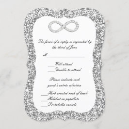 Tarjeta de respuesta de infinito de diamantes de P