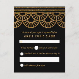 Tarjeta de respuesta de invitación a boda de fanát