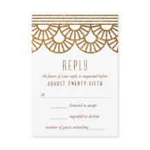 Tarjeta de respuesta de invitación a boda de fanát