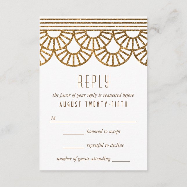 Tarjeta de respuesta de invitación a boda de fanát (Anverso)