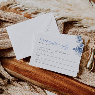 Tarjeta de respuesta de invitación a boda floral a
