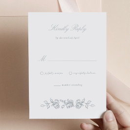 Tarjeta de respuesta de invitación a bodas de mono
