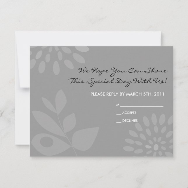 TARJETA DE RESPUESTA DE Invitación a la Boda de Am (Anverso)