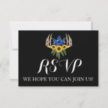 Tarjeta de respuesta de invitación de boda con cie