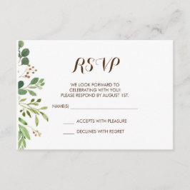 Tarjeta de respuesta de invitación de boda con mar