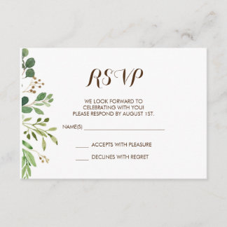 Tarjeta de respuesta de invitación de boda con mar