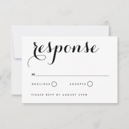 Tarjeta de respuesta de invitación de boda con tip