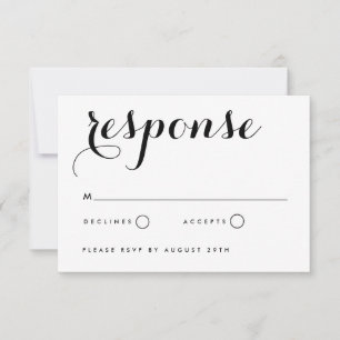 Tarjeta de respuesta de invitación de boda con tip