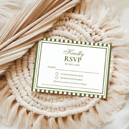 Tarjeta de respuesta de invitación de boda de dine
