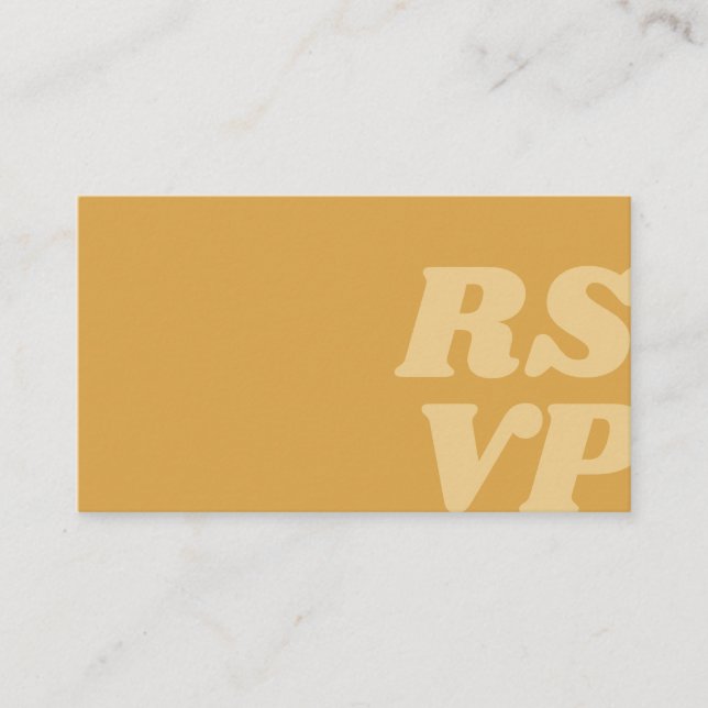 Tarjeta de respuesta de invitación de boda de sol  (Anverso)