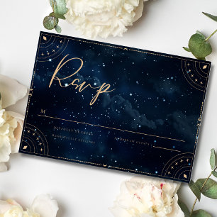 Tarjeta de respuesta de invitación de boda elegant