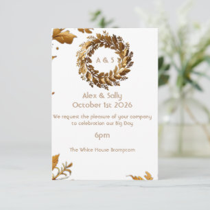 Tarjeta de respuesta de invitación de boda elegant