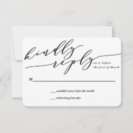 Tarjeta de respuesta de invitación de boda floral