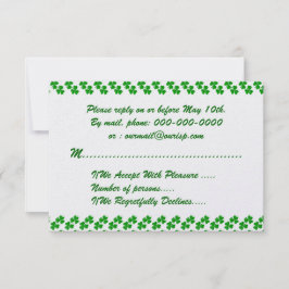 Tarjeta de respuesta de invitación de boda Lucky C