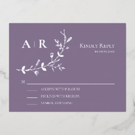 Tarjeta de respuesta de invitación de boda RSVP de