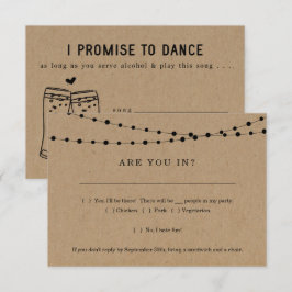 Tarjeta de respuesta de invitación divertida con s