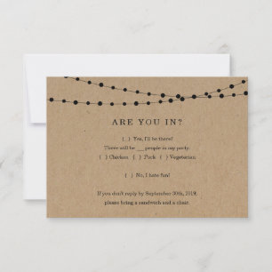 Tarjeta de respuesta de invitación divertida - Rus