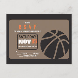 Tarjeta de respuesta de invitación Mitzvah Bar BAS