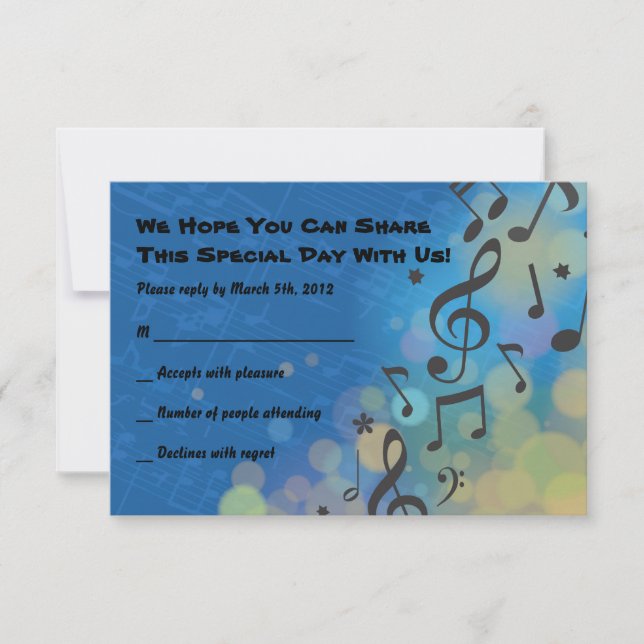 Tarjeta de respuesta de invitación Mitzvah Boy Bar (Anverso)
