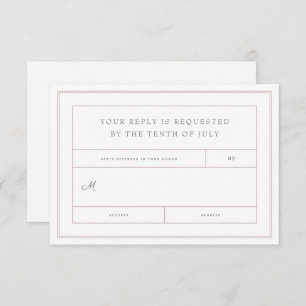 Tarjeta de respuesta de invitación RSVP para boda 