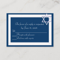 Tarjeta de respuesta de invitaciones Bar/Bat Mitzv