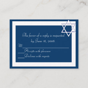 Tarjeta de respuesta de invitaciones Bar/Bat Mitzv