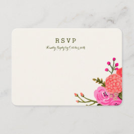 Tarjeta de respuesta de jardín vintage (en blanco)