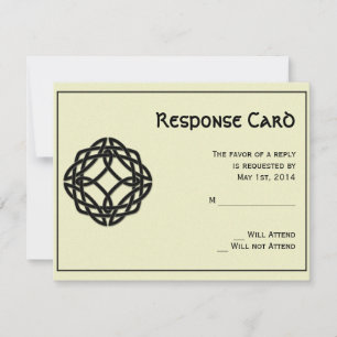 Tarjeta de respuesta de Knot de Black Celtic Etern