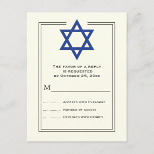 Tarjeta de respuesta de la Estrella Azul de David