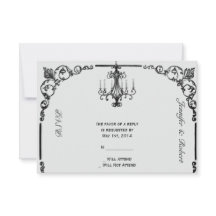 Tarjeta de respuesta de la lámpara de araña de vin