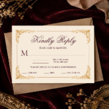 Tarjeta de respuesta de la Ópera Grand Burgundy