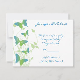 Tarjeta de respuesta de la Vina de Mariposa Azul y